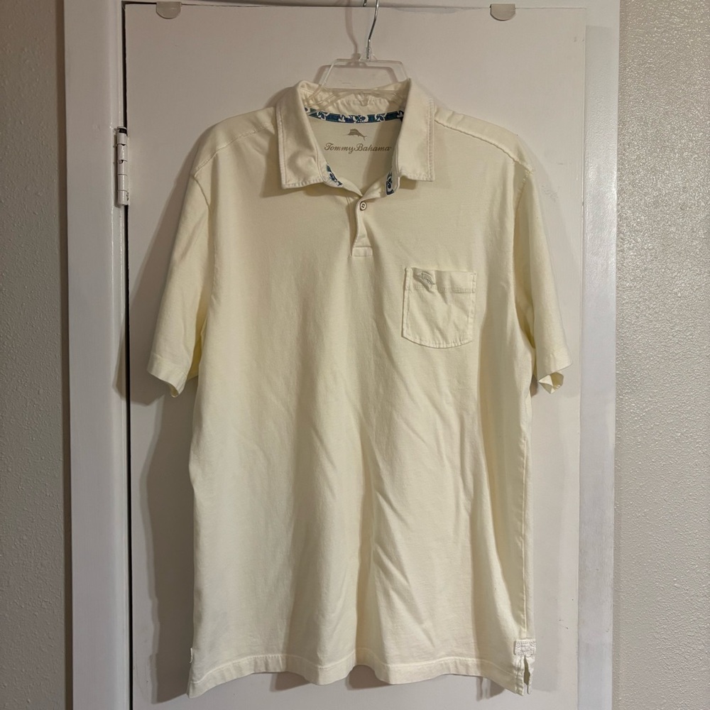 Tommy Bahama Men's Cream Polo Shirt